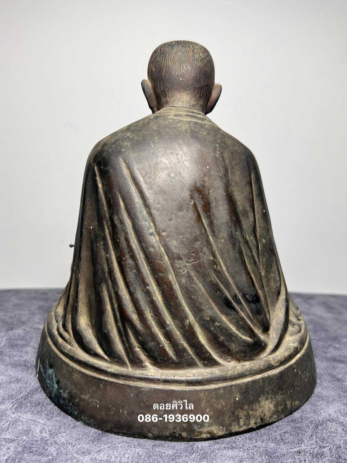 พระบูชาหลวงปู่ครูบาธรรมชัย วัดทุ่งหลวง ขนาด 5 นิ้ว หมายเลข 189 มีจารหมึก