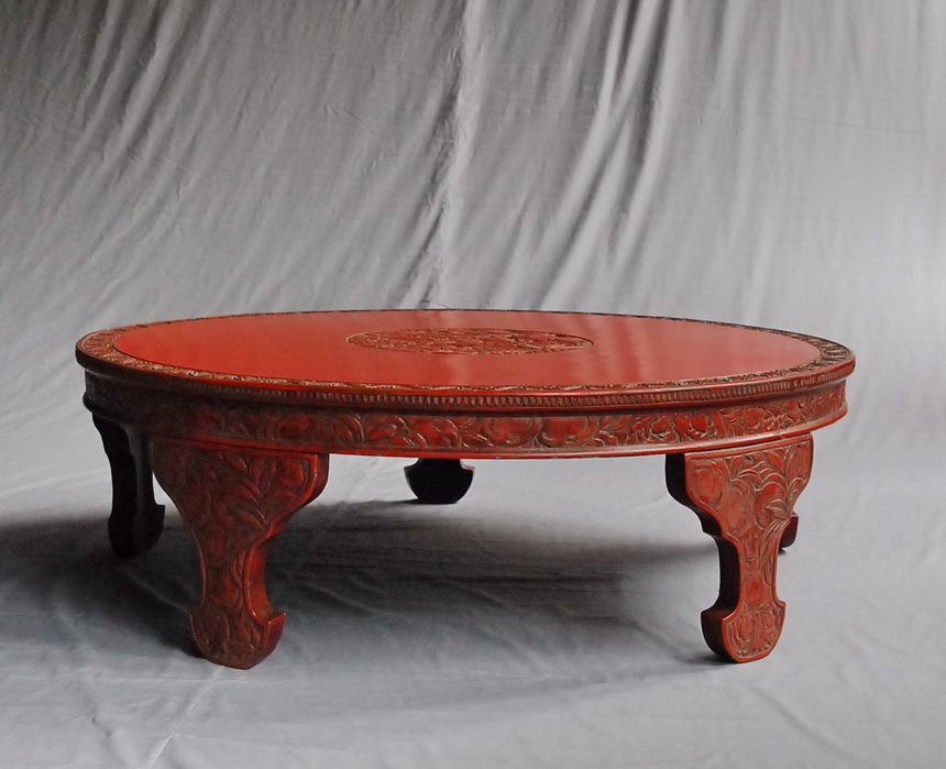 Chinese red lacquered table
