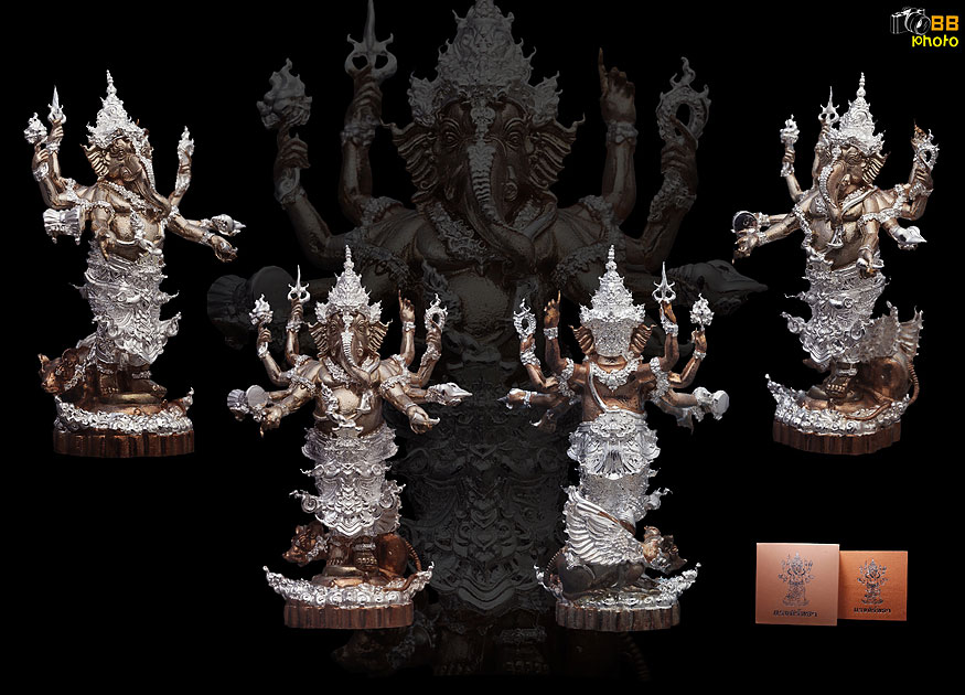   พระพิฆเนศแรงศรัทธานวะโลหะชุบเงินแท้ ๑๙