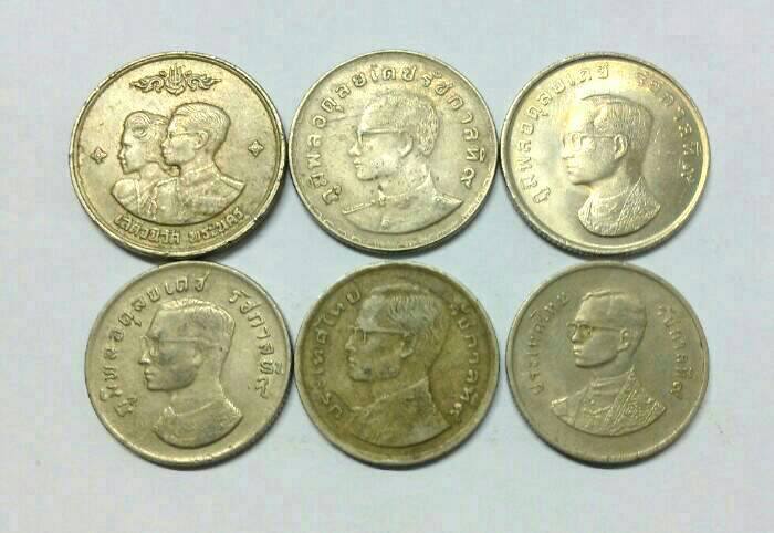 เหรียญกษาปณ์ 1 บาท ร.9 ..6 แบบ ..6 พศ. ตามรูป  