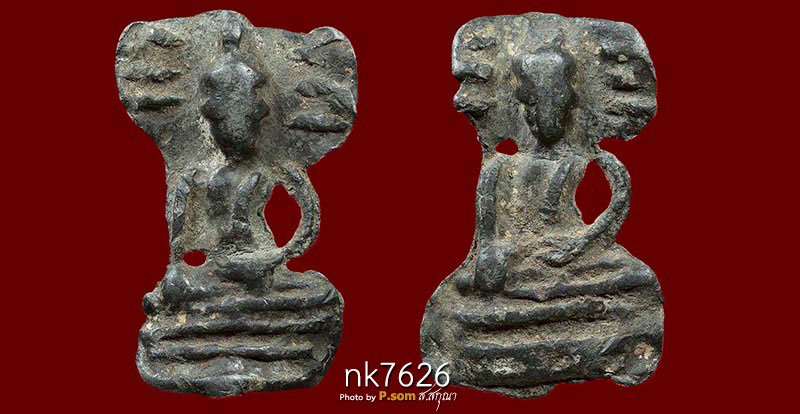 มเหศวร พิมพ์ใหญ่ เนื้อชินเงิน กรุวัดพระศรีรัตนมหาธาตุ สุพรรณบุรี