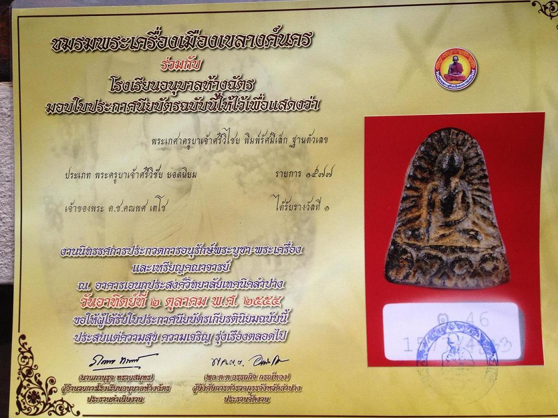 เกศาครูบาศรีวิชัย ได้ที่ 1 งานประกวดครับใครศัทธาครูบาไม่ควรพลาด