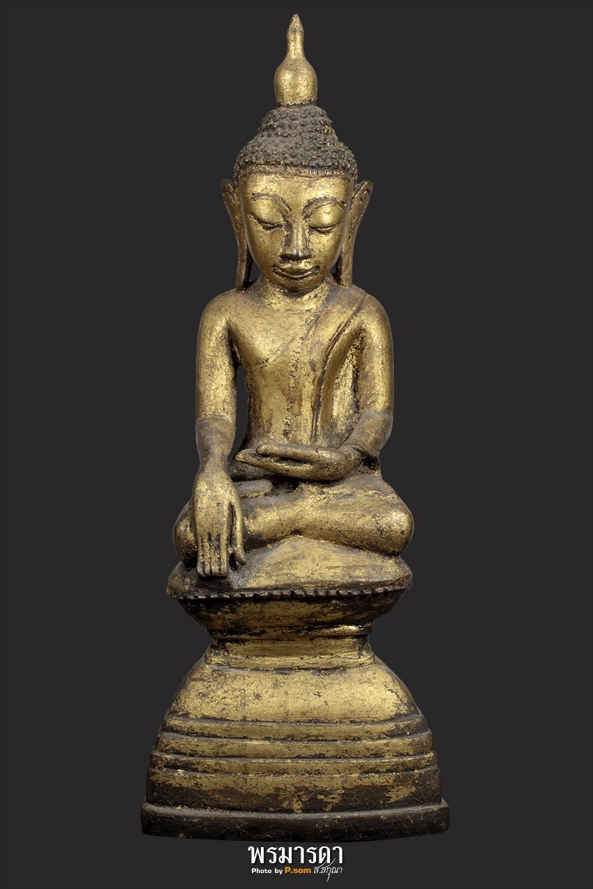 พระพุทธรูปศิลปะชาน ปิดทองเดิมๆ