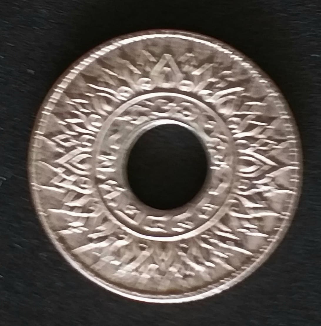 เหรียญสตางค์รู 10สตางค์ปี2484 เนื้อเงินแท้
