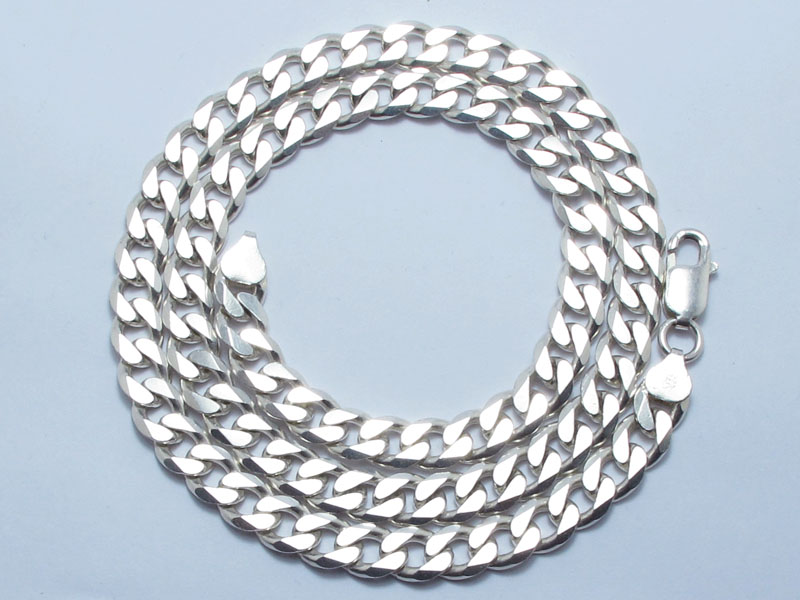 สร้อยเงิน 925อิตาลี ลาย Curb Chain, 22" , 60.3กรัม Code094