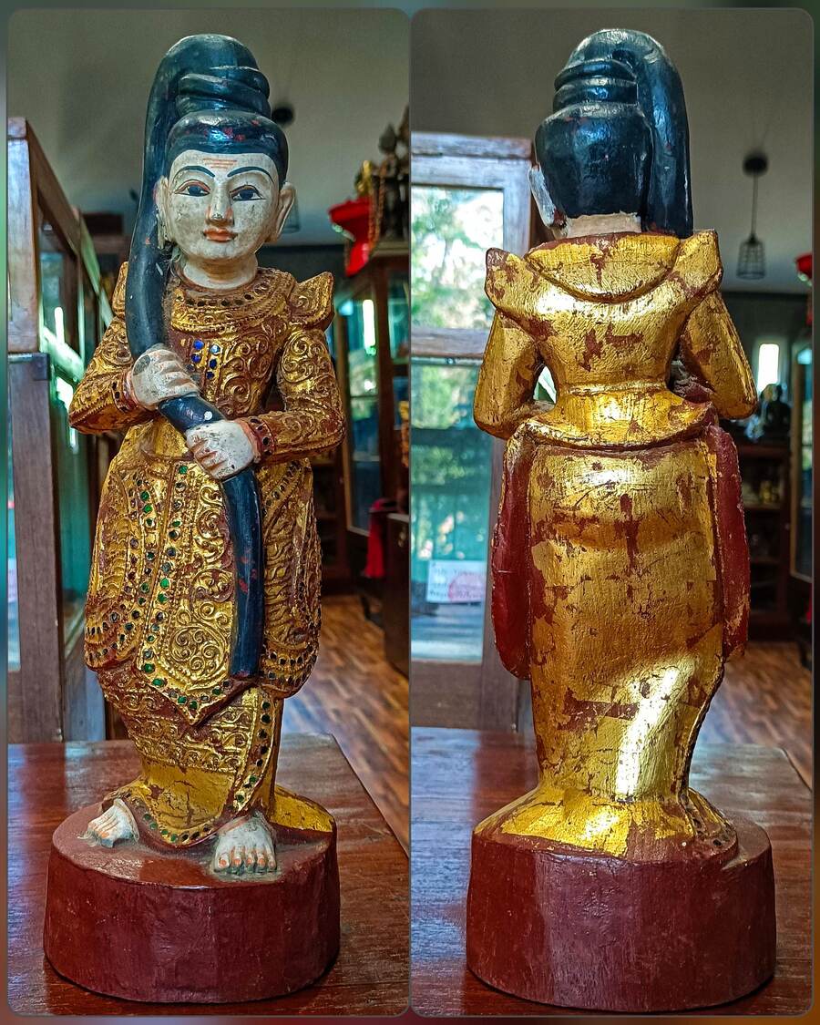 พระแม่ธรณีศิลปะพม่ามัณฑเลย์1