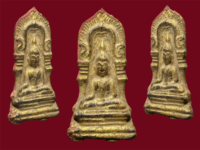 ยอดขุนพลซุ้มขุนตาลพิมพ์เล็ก ลงรักชาดทอง