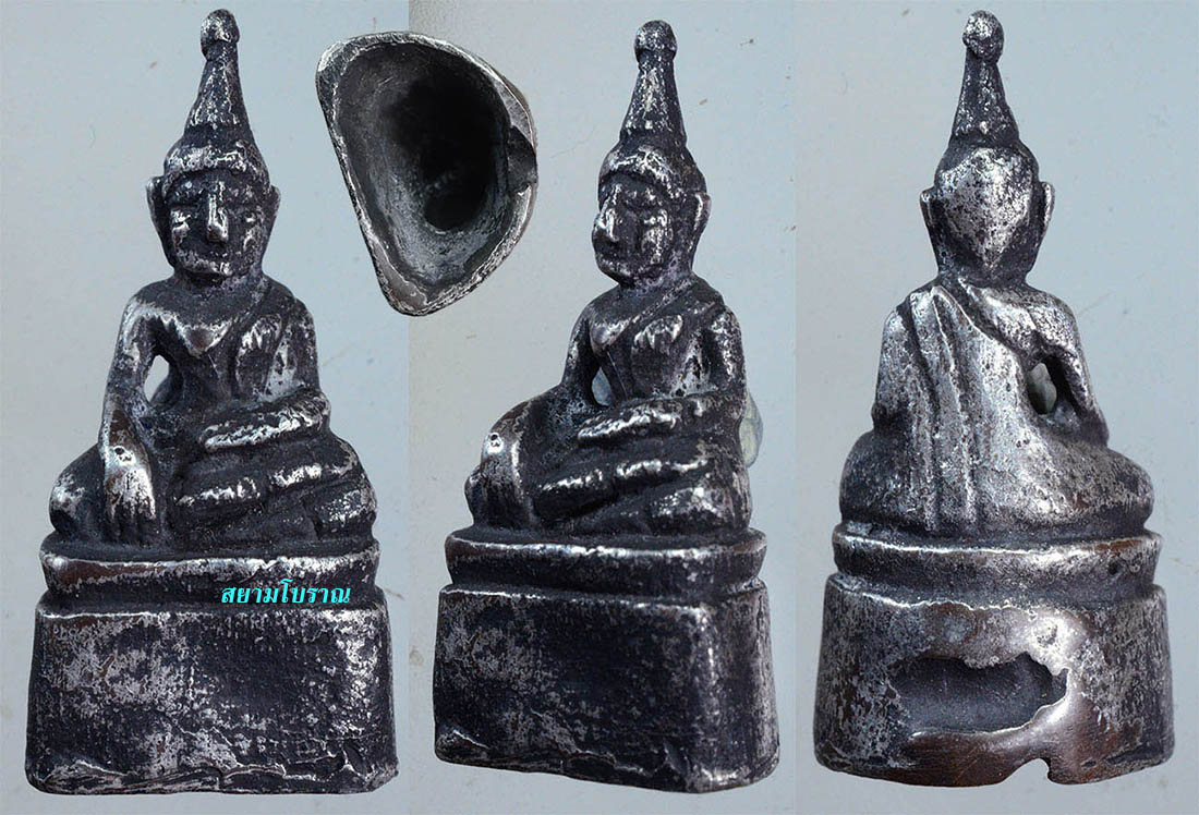 #16057พระพุทธรูป ศิลปะล้านช้าง เนื้อเงิน