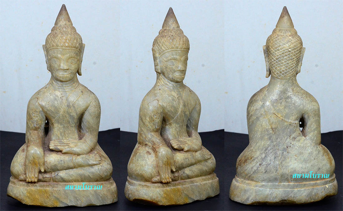 #16091พระพุทธรูป หินแกะ ศิลปะล้านช้าง