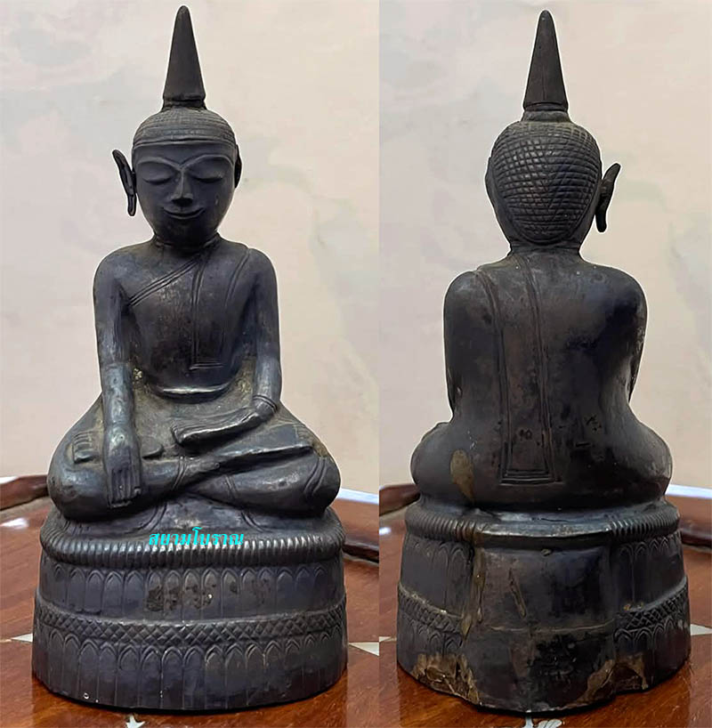 #18213พระพุทธรูปบุแผ่นเงิน พม่า แบบฉาน