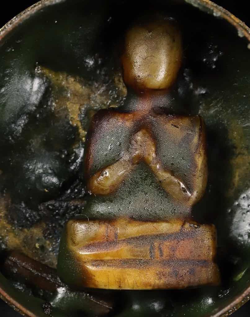 กุมารทองพนมมือ เนื้องาแกะ แช่สีผึ้ง