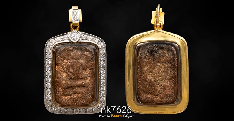 หลวงพ่อปาน ขี่นกบัวฟันปลา มาพร้อมเลี่อมทอง ฝังเพชรCZ 