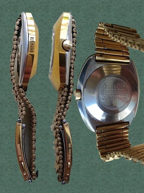นาฬิกาRaDoเรือนทองรุ่นเก่าหน้าปัดพลอยคับ