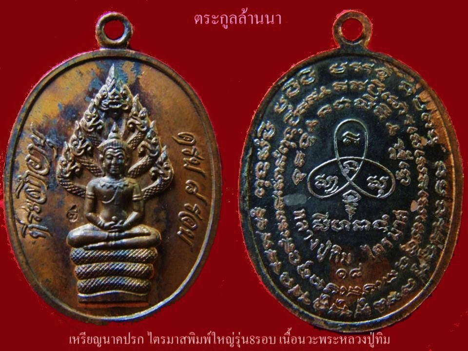 เหรียญนาคปรกไตรมาส พิมพ์ใหญ่ เนื้อนวะครับ