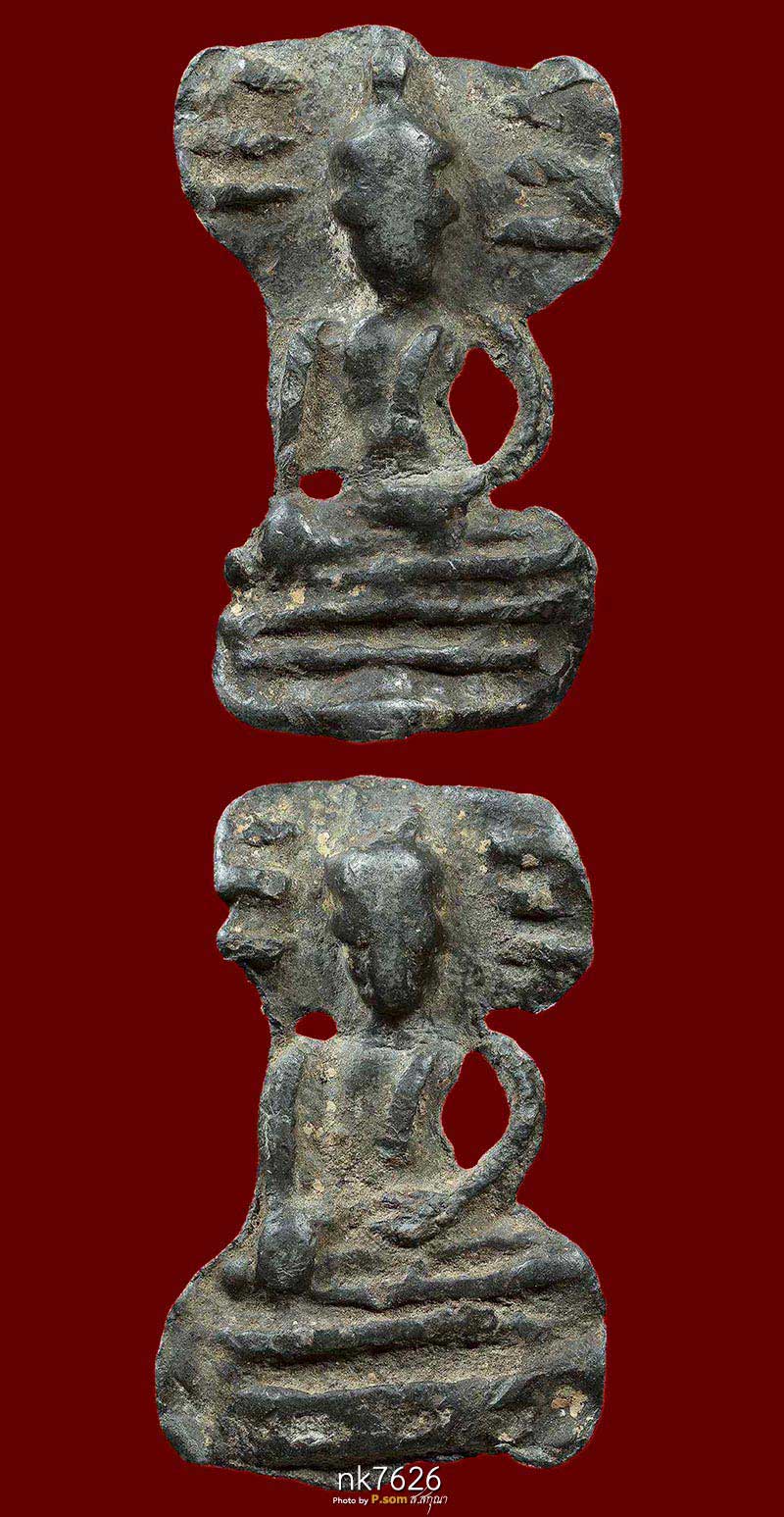 มเหศวร พิมพ์ใหญ่ เนื้อชินเงิน กรุวัดพระศรีรัตนมหาธาตุ สุพรรณบุรี