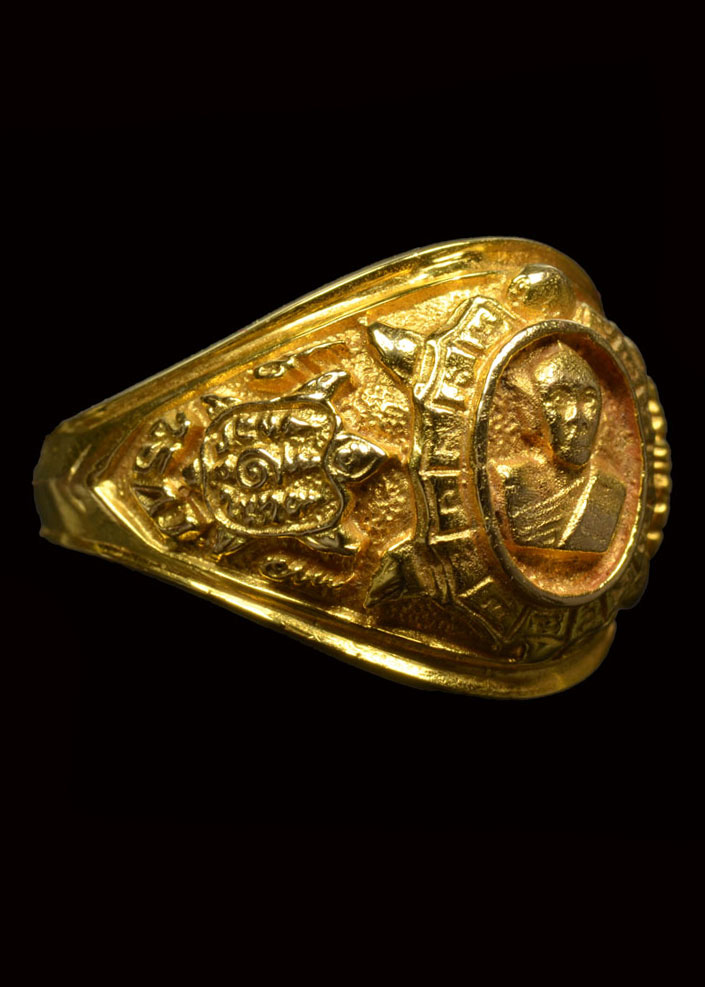 แหวนทองคำ พญาเต่าเรือนมหาเศรษฐี หลวงปู่หลิว วัดหนองอ้อปี2541